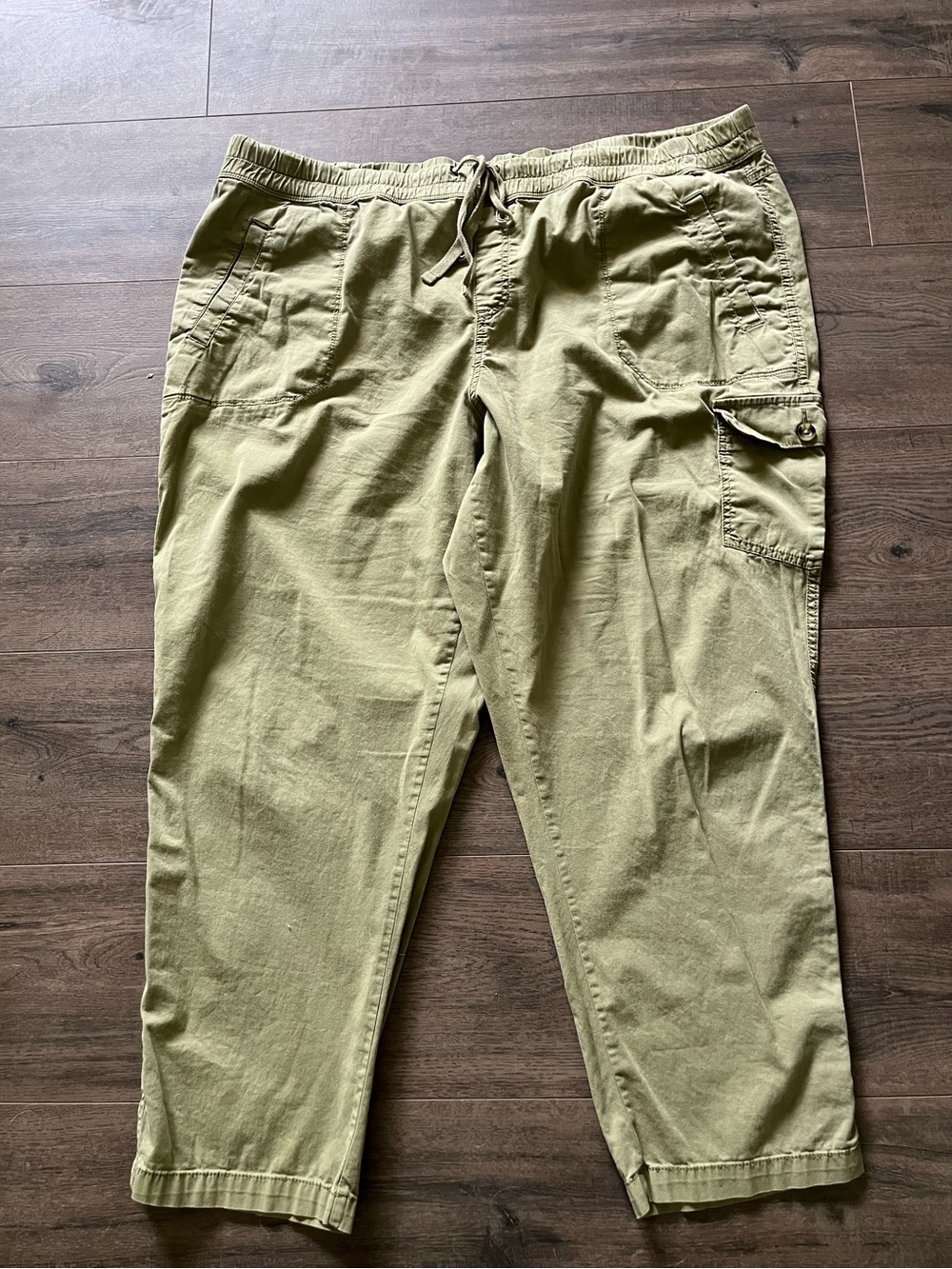 Sonoma Olive Cargo Drawstring Jogger Pants